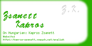 zsanett kapros business card